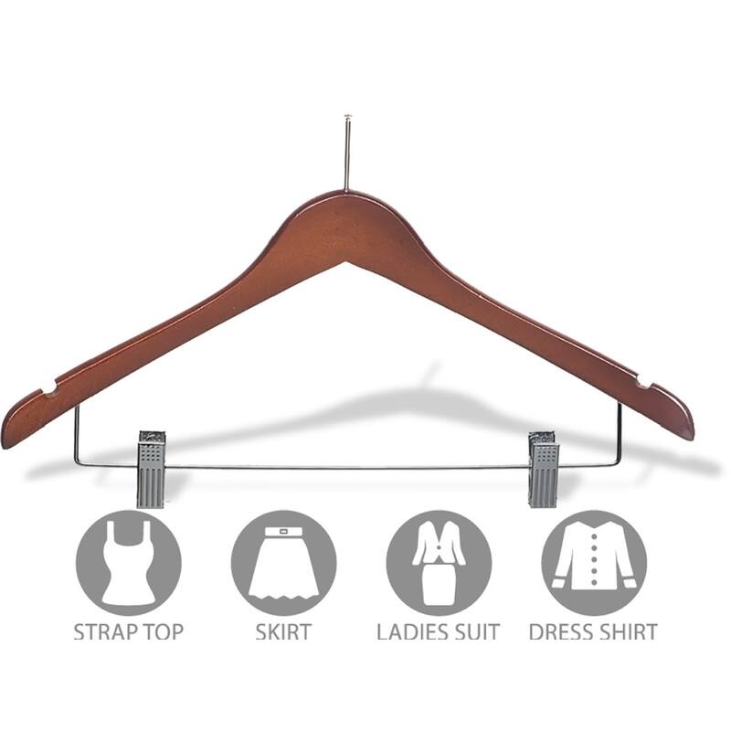 Contoured Anti-Theft Clothes Hanger with P-Nail, Security Hangers for Retail and Hospitality