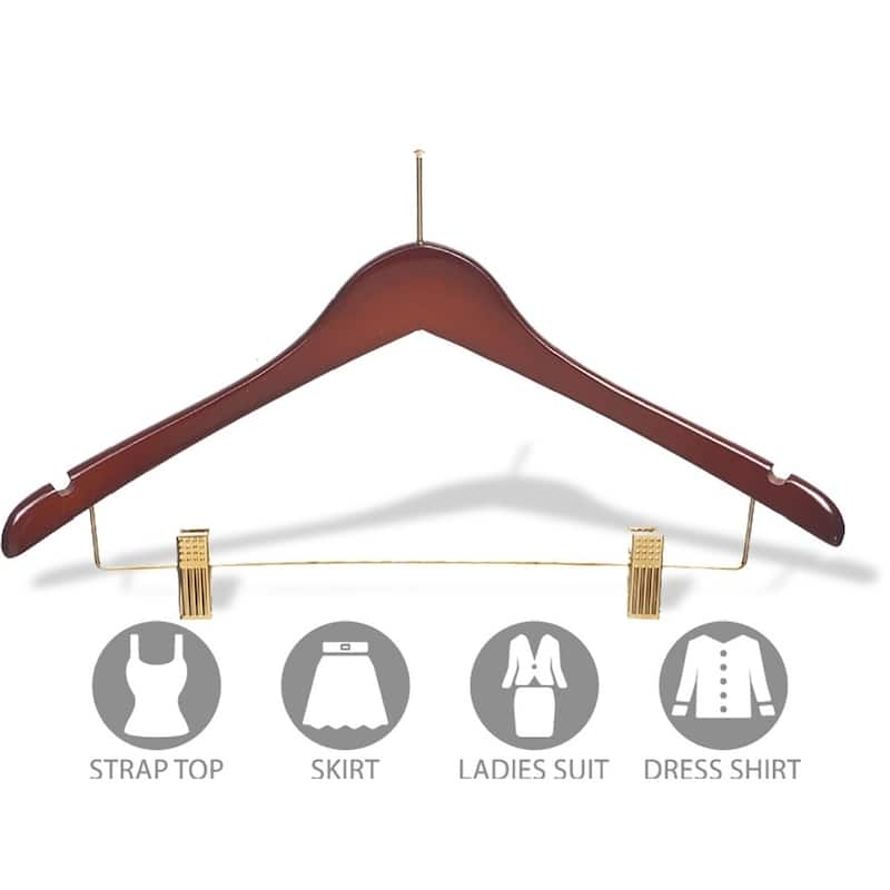 Contoured Anti-Theft Clothes Hanger with P-Nail, Security Hangers for Retail and Hospitality