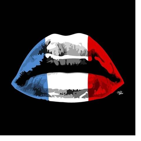 French Kiss by Morgan Paslier Gallery Wrapped Canvas Giclee Art (24 in x 24 in )