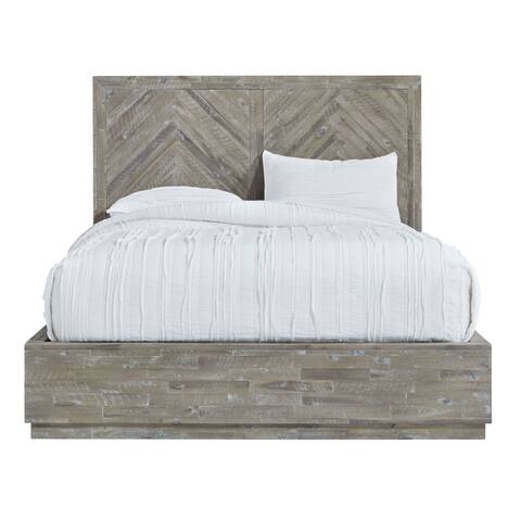 The Gray Barn Morning Star Full-size Solid Wood Platform Bed in Rustic Latte