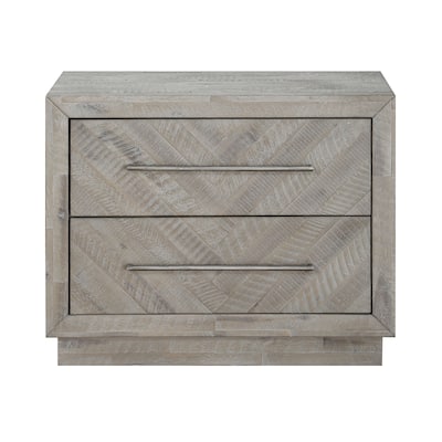 The Gray Barn Daybreak Solid Wood 2-drawer Nightstand in Rustic Latte