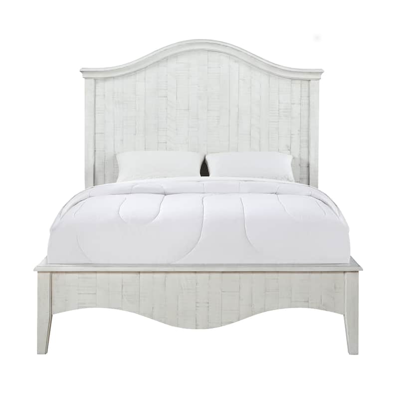 Ella Solid Wood California-King Bed in White Wash