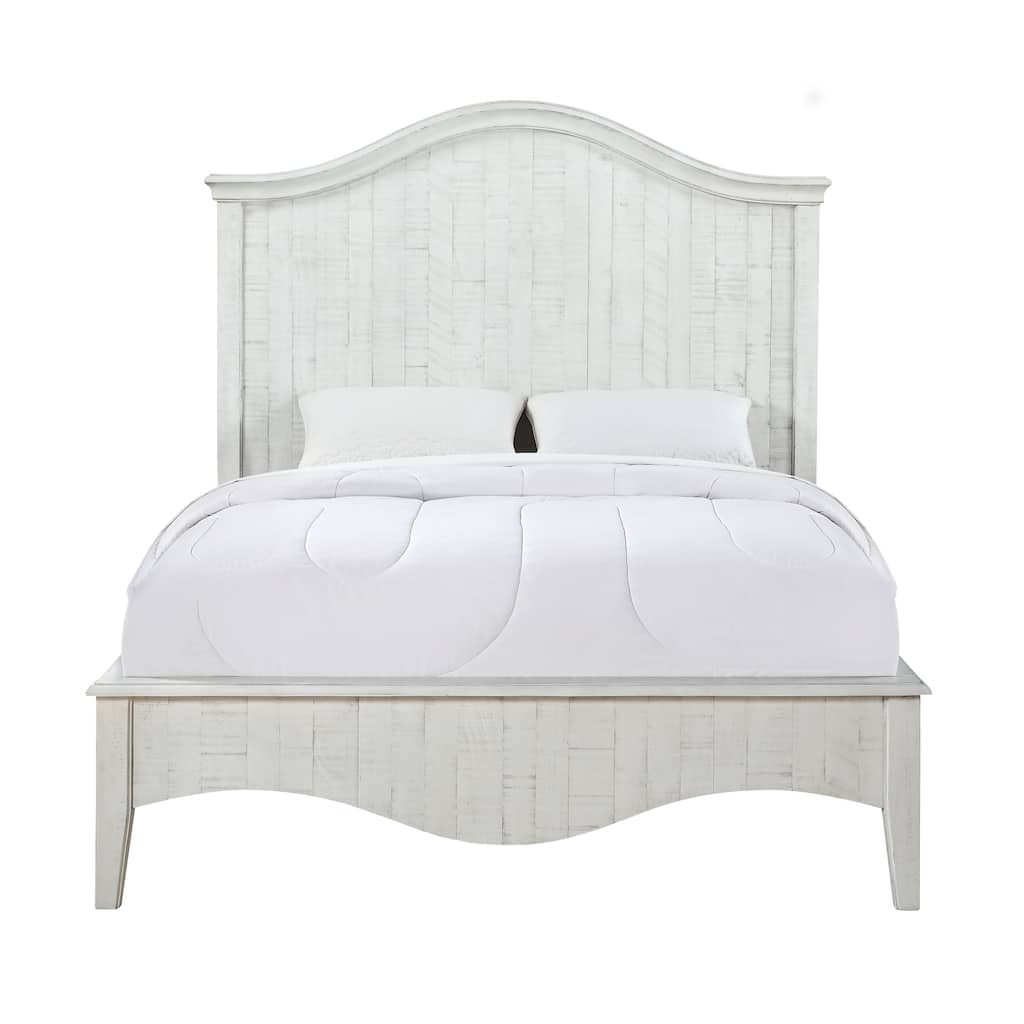Ella Solid Wood California-King Bed in White Wash