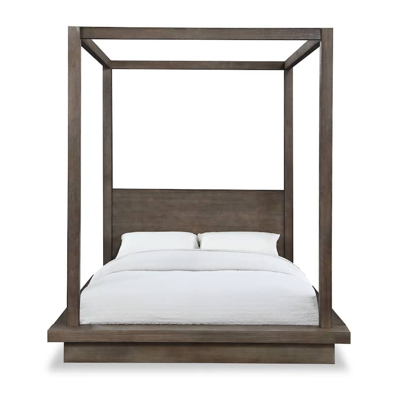 Carbon Loft Carnegie Full-size Canopy Bed in Dark Pine