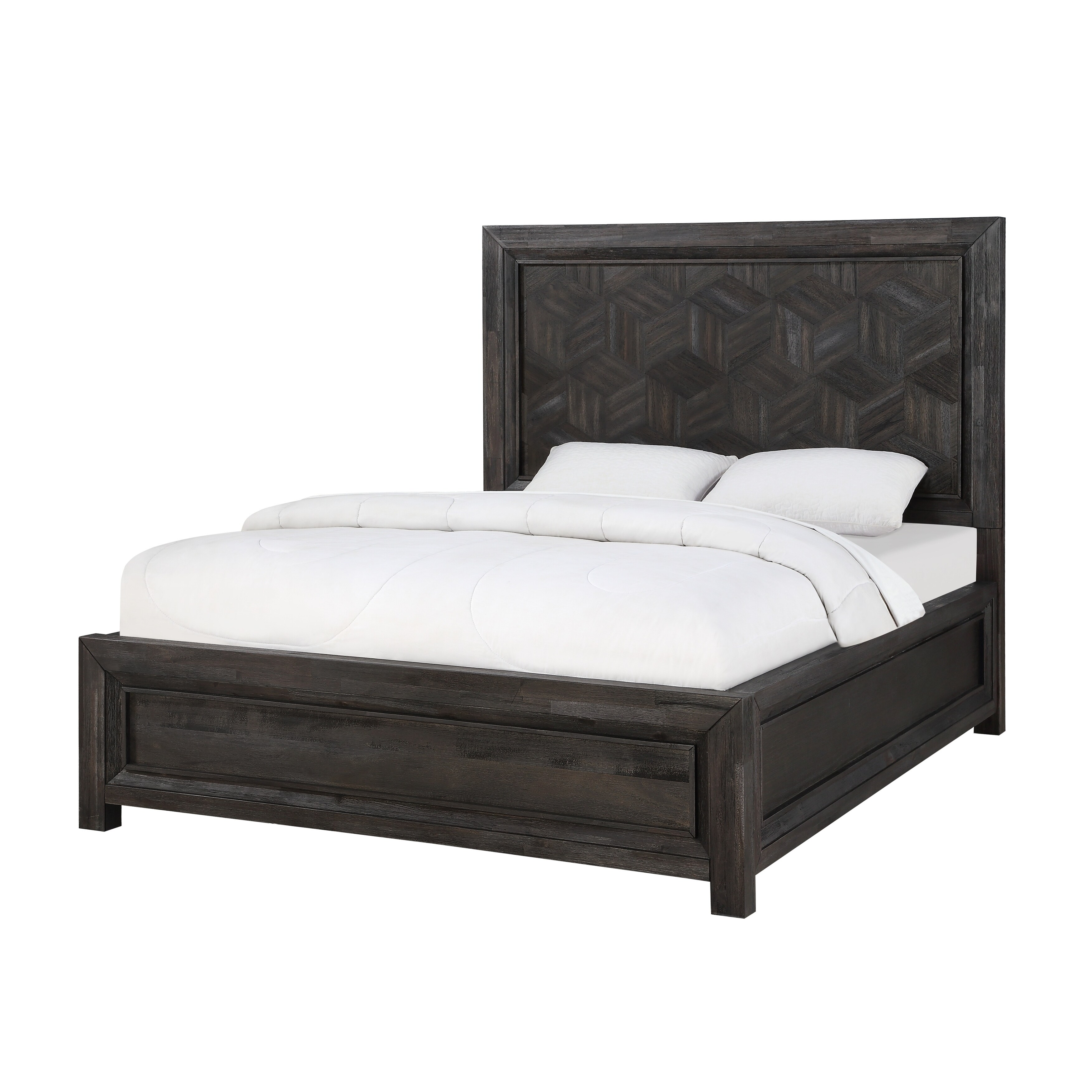 Ripley California King Size Panel Bed In Vintage Coffee Ripley California King Size Panel Bed