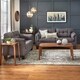 preview thumbnail 1 of 10, Simple Living Mitchell 2-piece Living Room Set Charcoal Grey