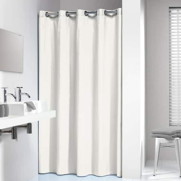 Extra Long Polyester Shower Curtain Off White 72