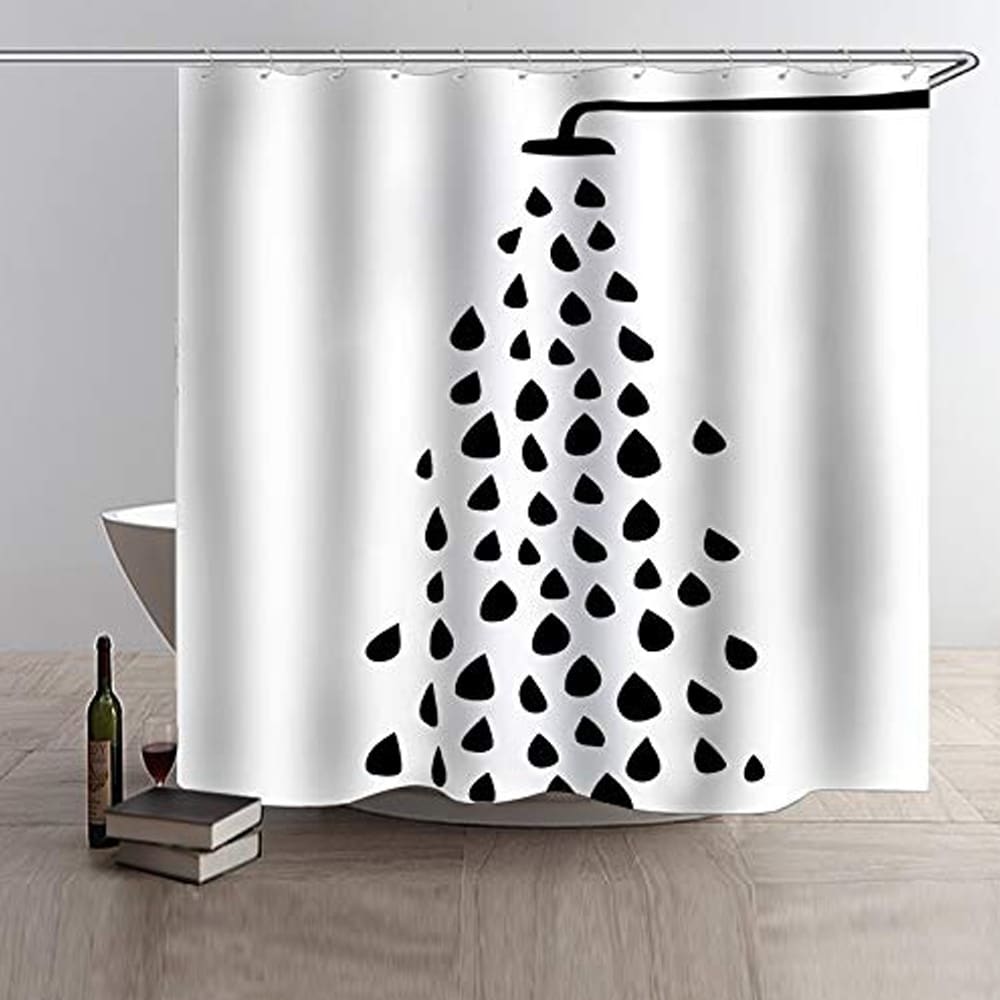 Romantic Lavender Polyester Bathroom Set Extra Long Shower Curtain Liner 60/72"