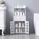 Bathroom Floor Storage Cabinet Shelf with Drawer Double Door White - Thumbnail 4