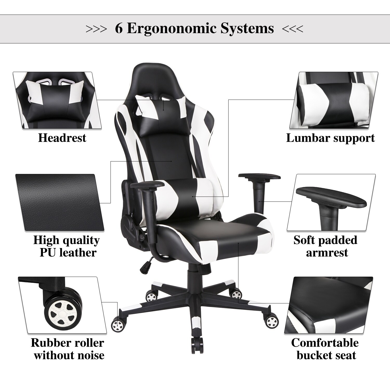 Shop Kinbor Gaming Chair Racing Office Chair Ergonomic High Back