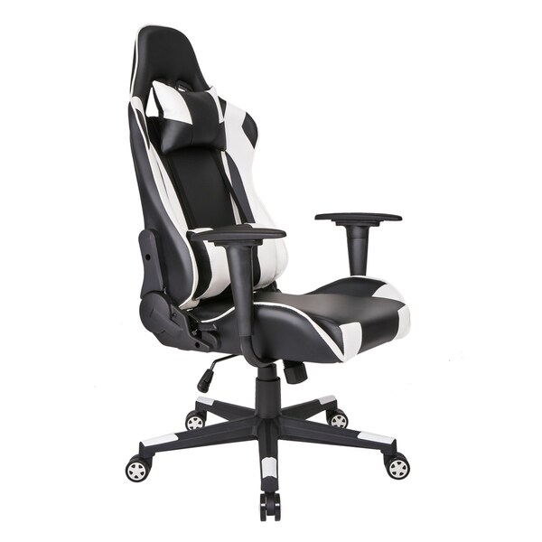 Blue and Black Merax High-Back Gaming Chair Ergonomic Design Office Chair Racing Style Computer Chair