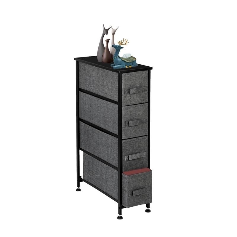 Shop Narrow Dresser Tower With 4 Drawers Vertical Storage For