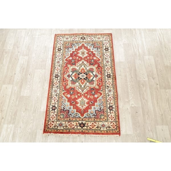Heriz Indian Oriental Carpet Hand Knotted Wool Traditional Rug 5 0 X 3 0 On Sale Overstock 29347507