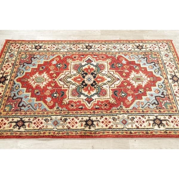 Heriz Indian Oriental Carpet Hand Knotted Wool Traditional Rug 5 0 X 3 0 On Sale Overstock 29347507
