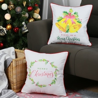 Merry Christmas Set of 2 Throw Pillow Covers Christmas Gift 18