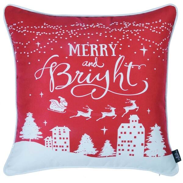 Shop Merry Christmas Set Of 4 Throw Pillow Covers Christmas Gift