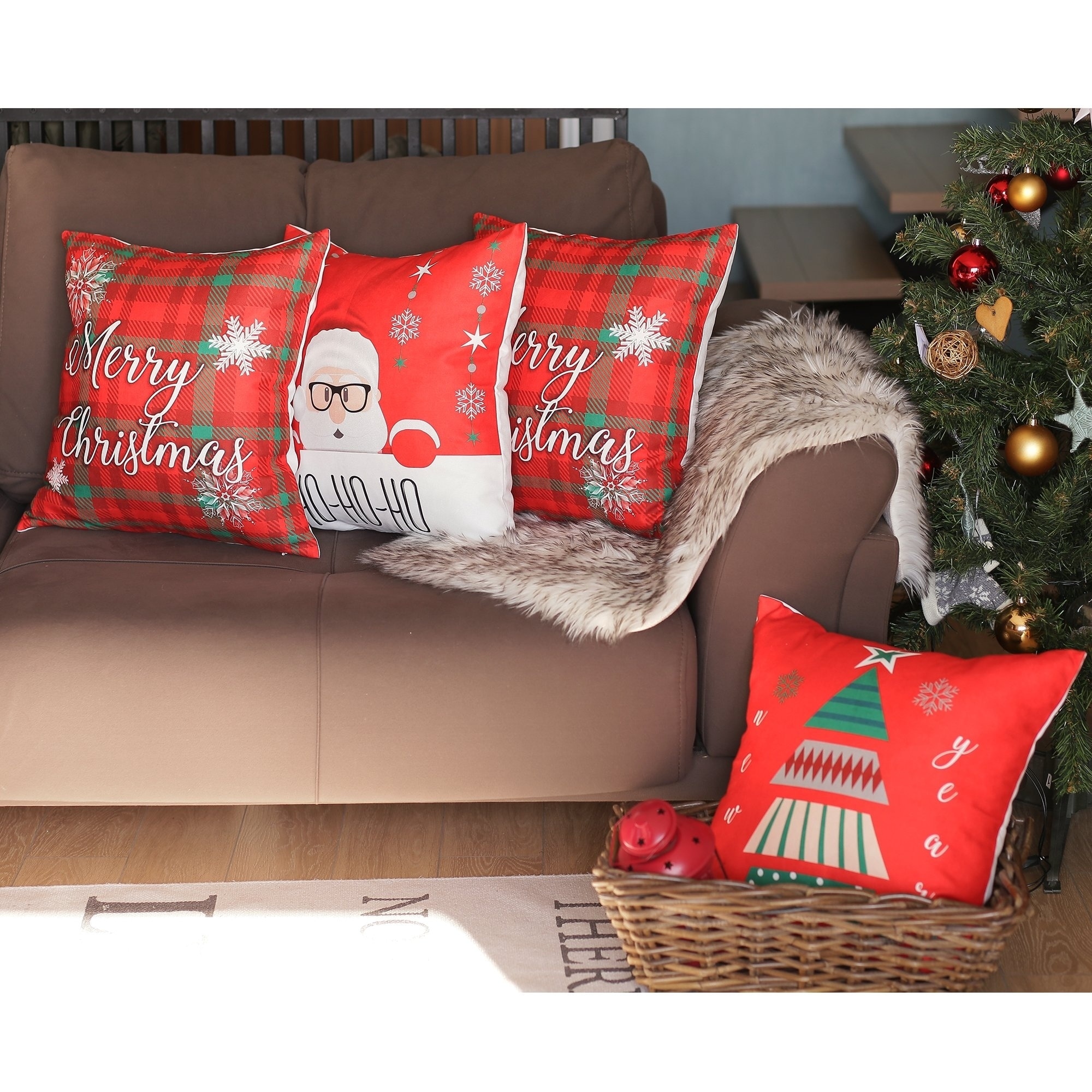 Christmas covers best sale for throw pillows