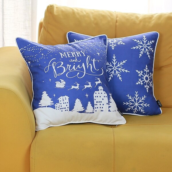 Merry Christmas Set of 2 Throw Pillow Covers Christmas ...