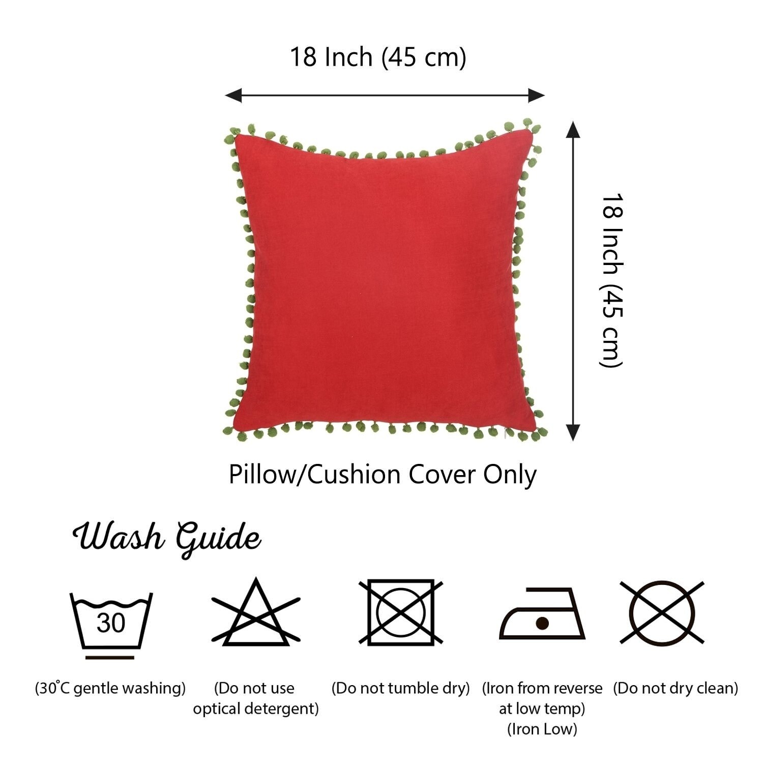 Shop Merry Christmas Fringed Decorative Pillow Cover Christmas