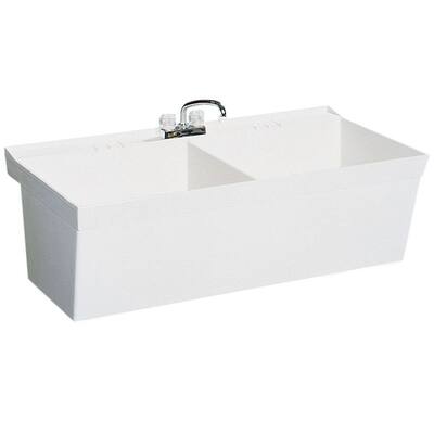 Swan 23.375-in D x 45.375-in W x 13-in H Veritek Utility Tub - 23.375-in D x 45.375-in W x 13-in H