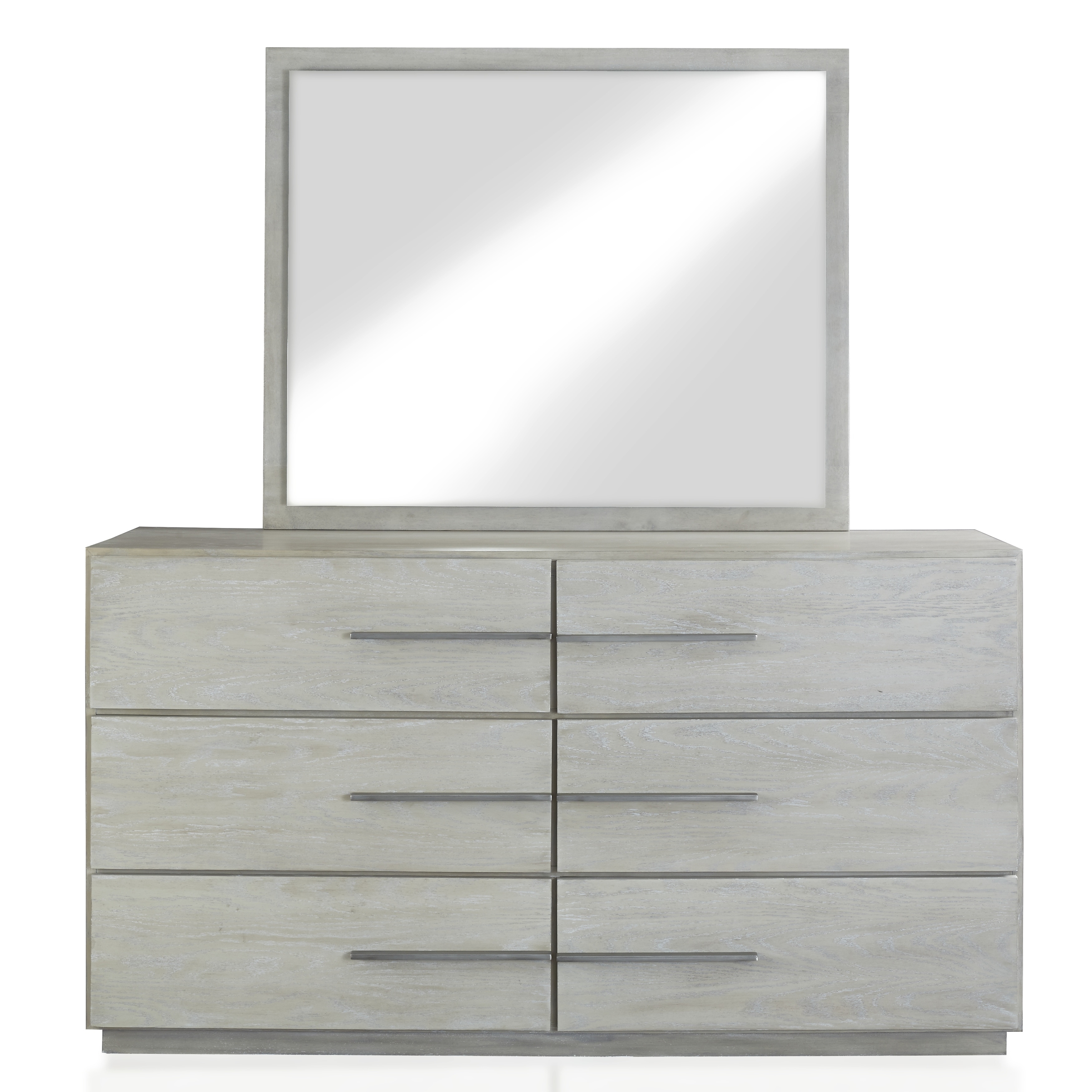 Shop Destination Six Drawer Dresser In Cotton Grey Free Shipping