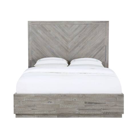 The Gray Barn Daybreak Queen-size Solid Wood Platform Bed in Rustic Latte