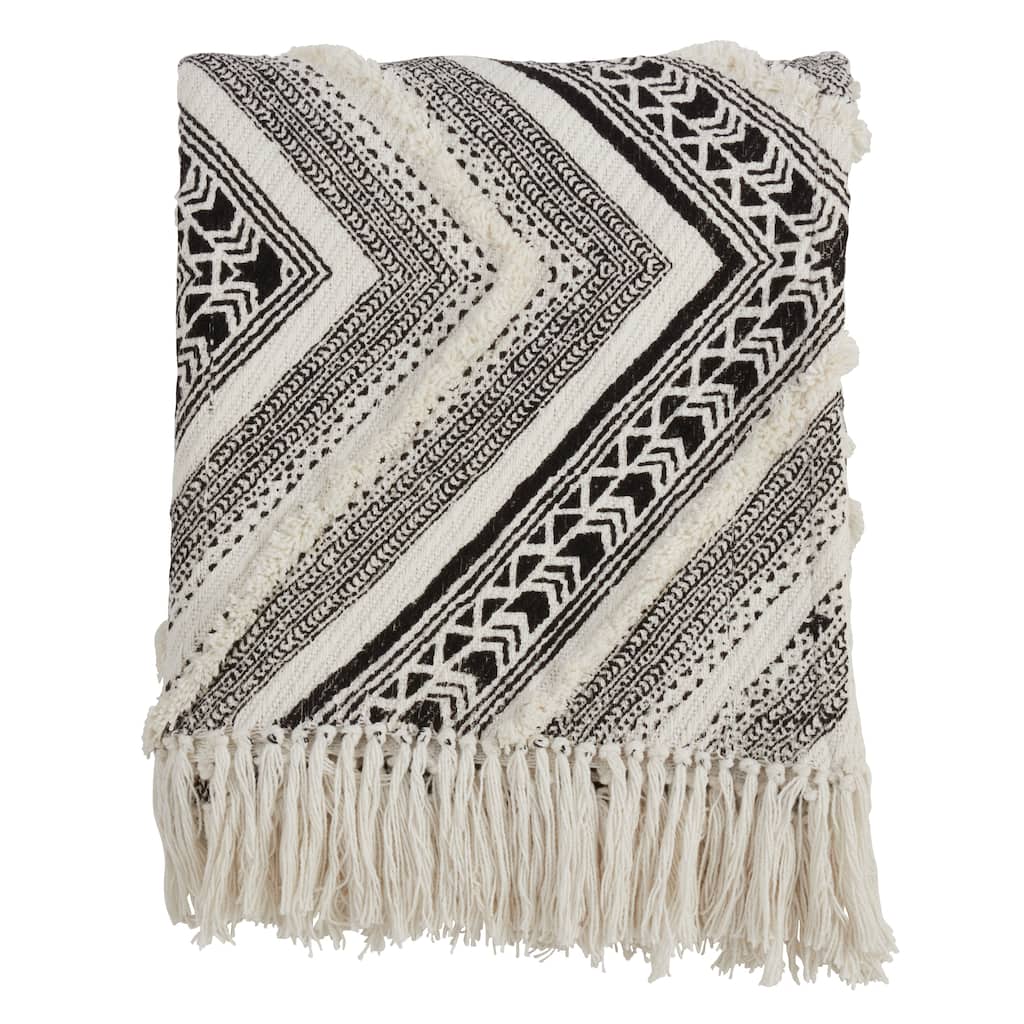 Geometric Diamond Design Throw