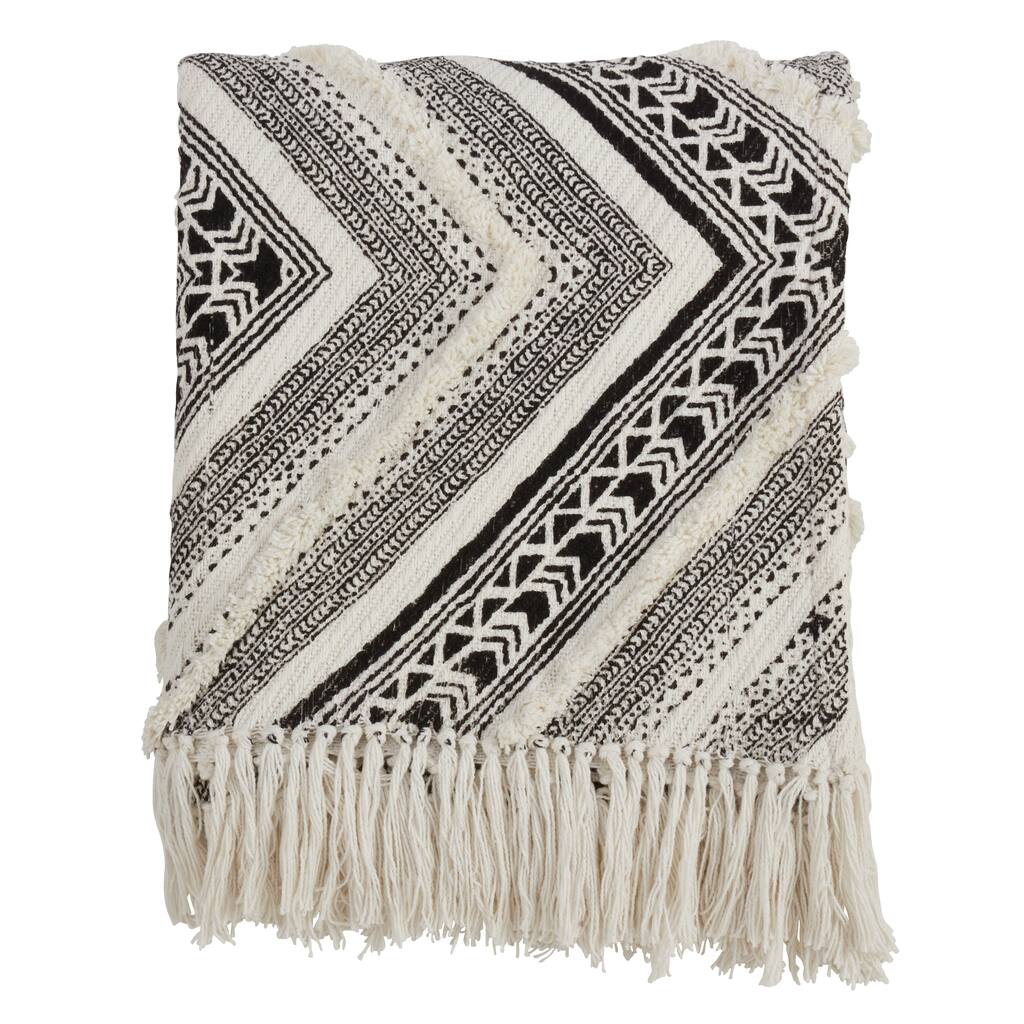 Geometric Diamond Design Throw