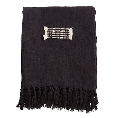 Modern Boho Fringe Cotton Throw