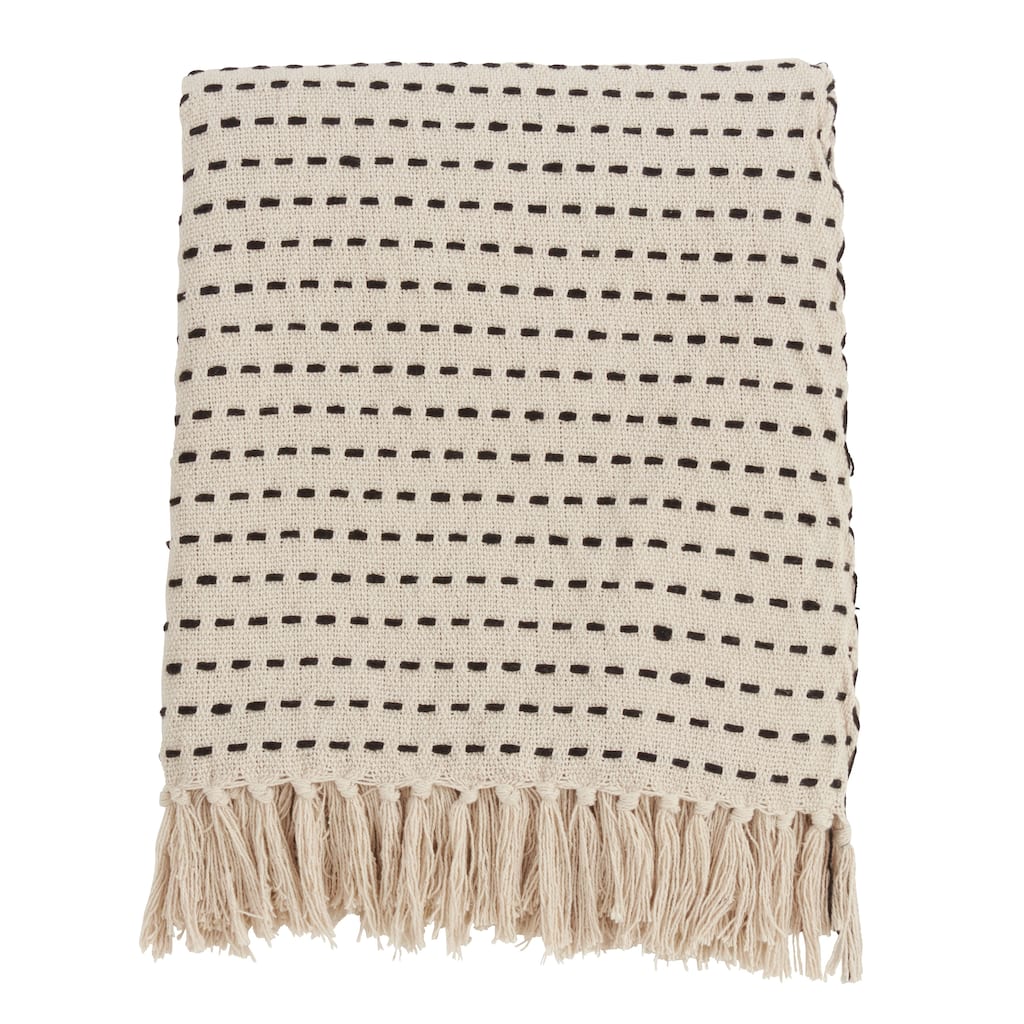 Woven Dash Design Throw Blanket
