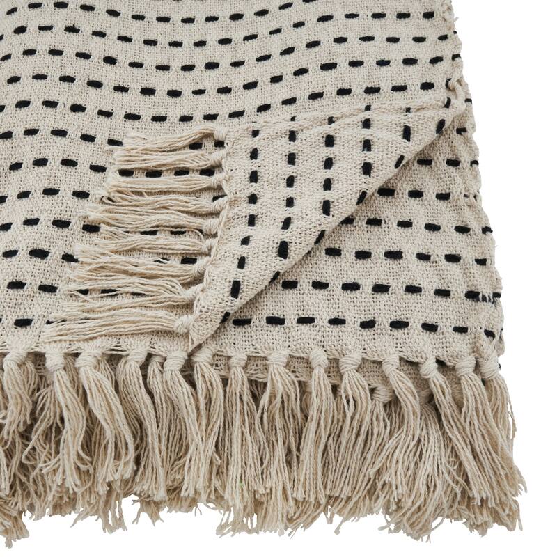 Woven Dash Design Throw Blanket