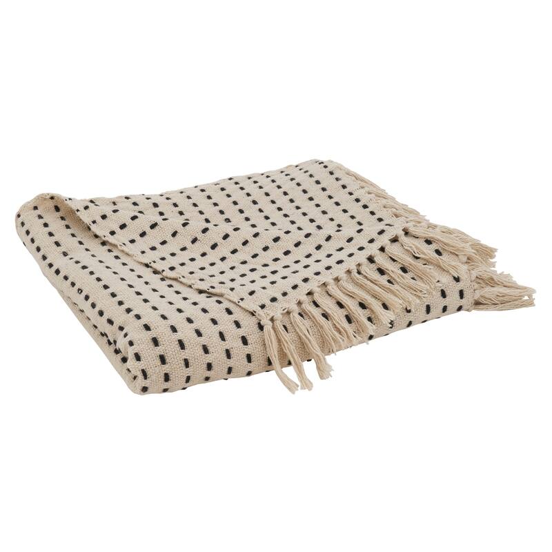 Woven Dash Design Throw Blanket
