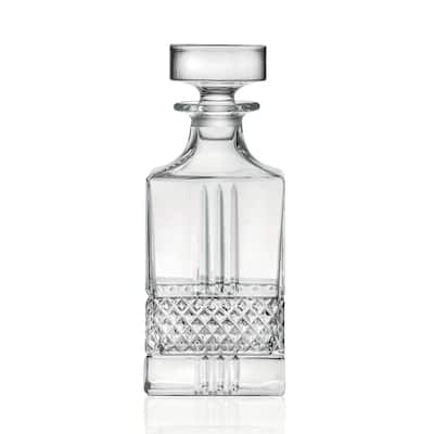 Majestic Gifts Inc. Glass Whiskey Square Decanter w/Stopper-29 oz.-9"H