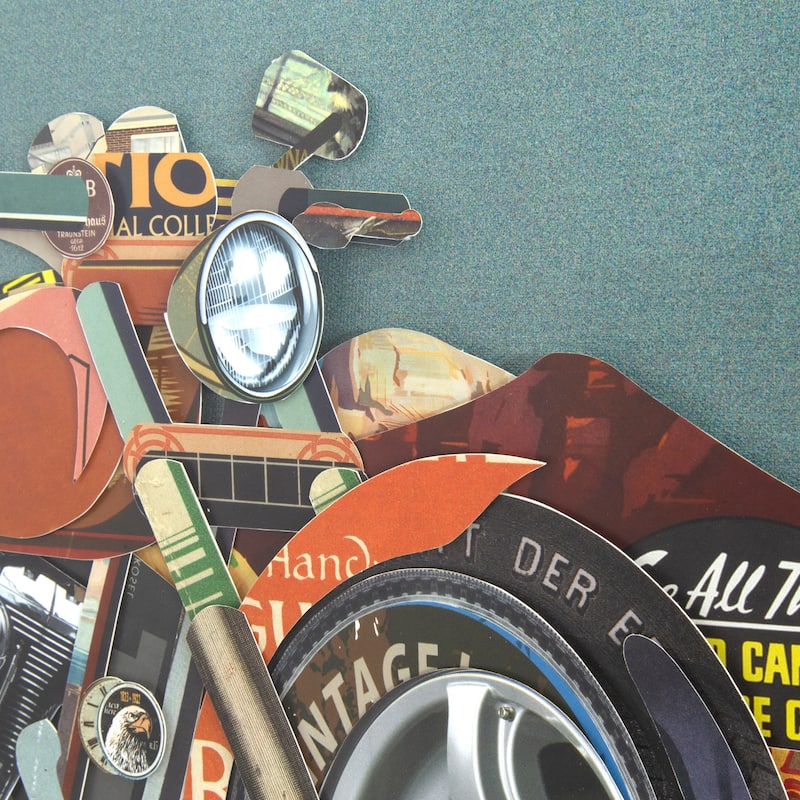 Motorcycle on Route 66 - Multi-Color
