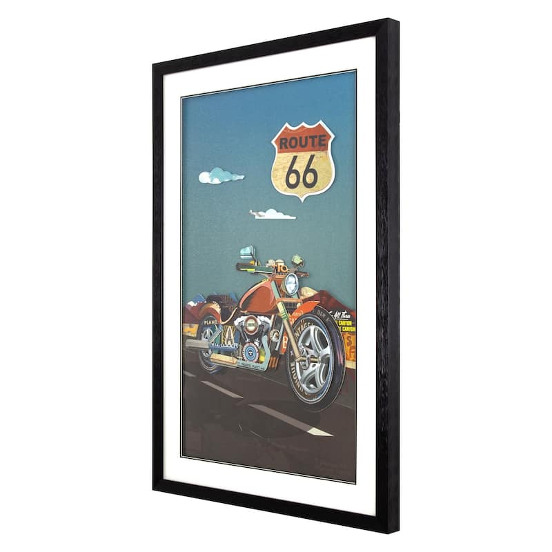 Motorcycle on Route 66 - Multi-Color