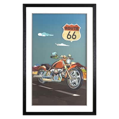 Motorcycle on Route 66 - Multi-Color