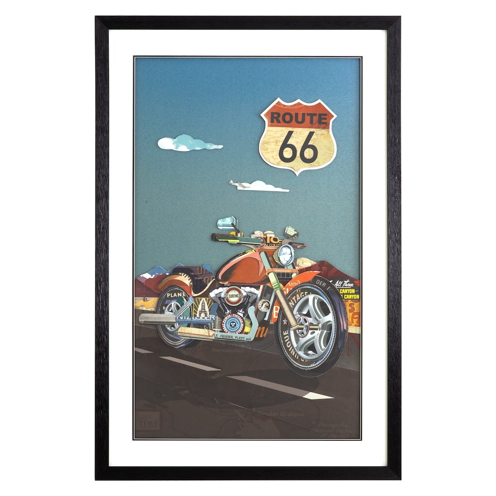 Motorcycle on Route 66 - Multi-Color