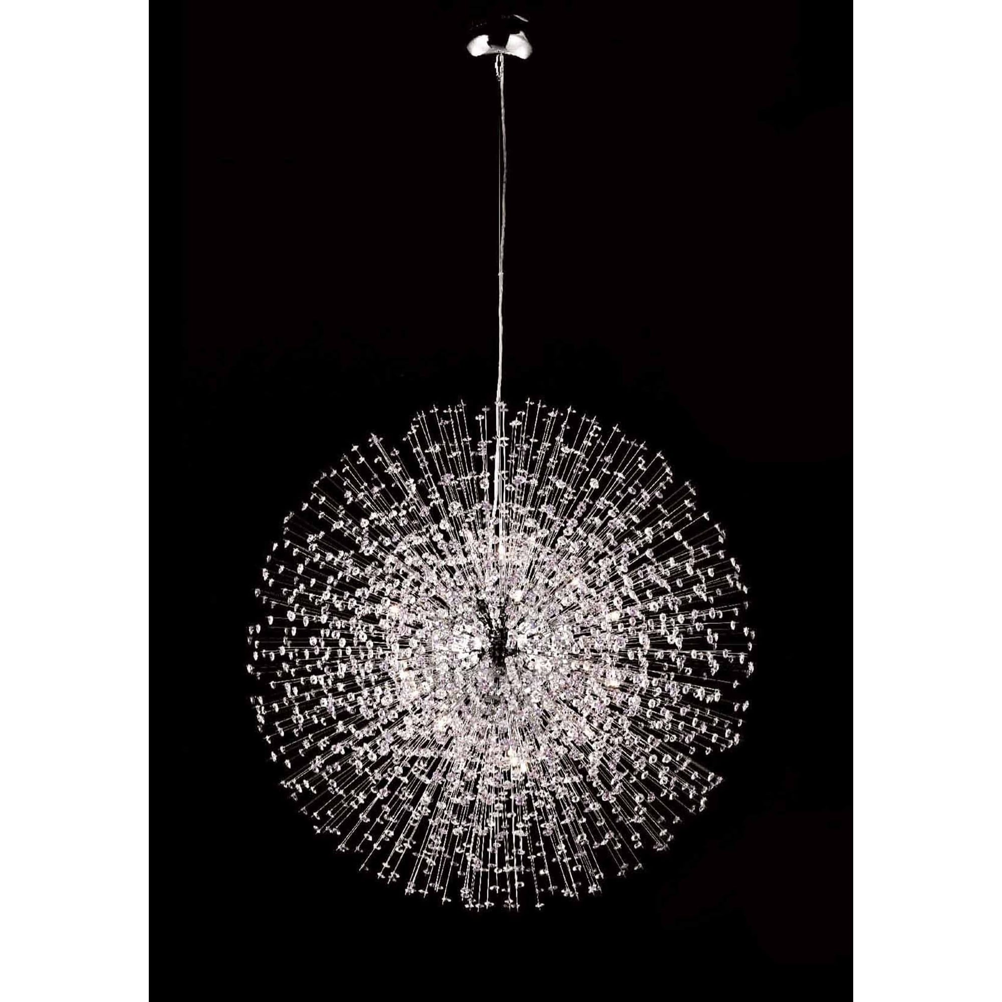 Chrome Metal Chandelier With Clear Crystal Accents - Chandeliers For Bedrooms by Overstock.com