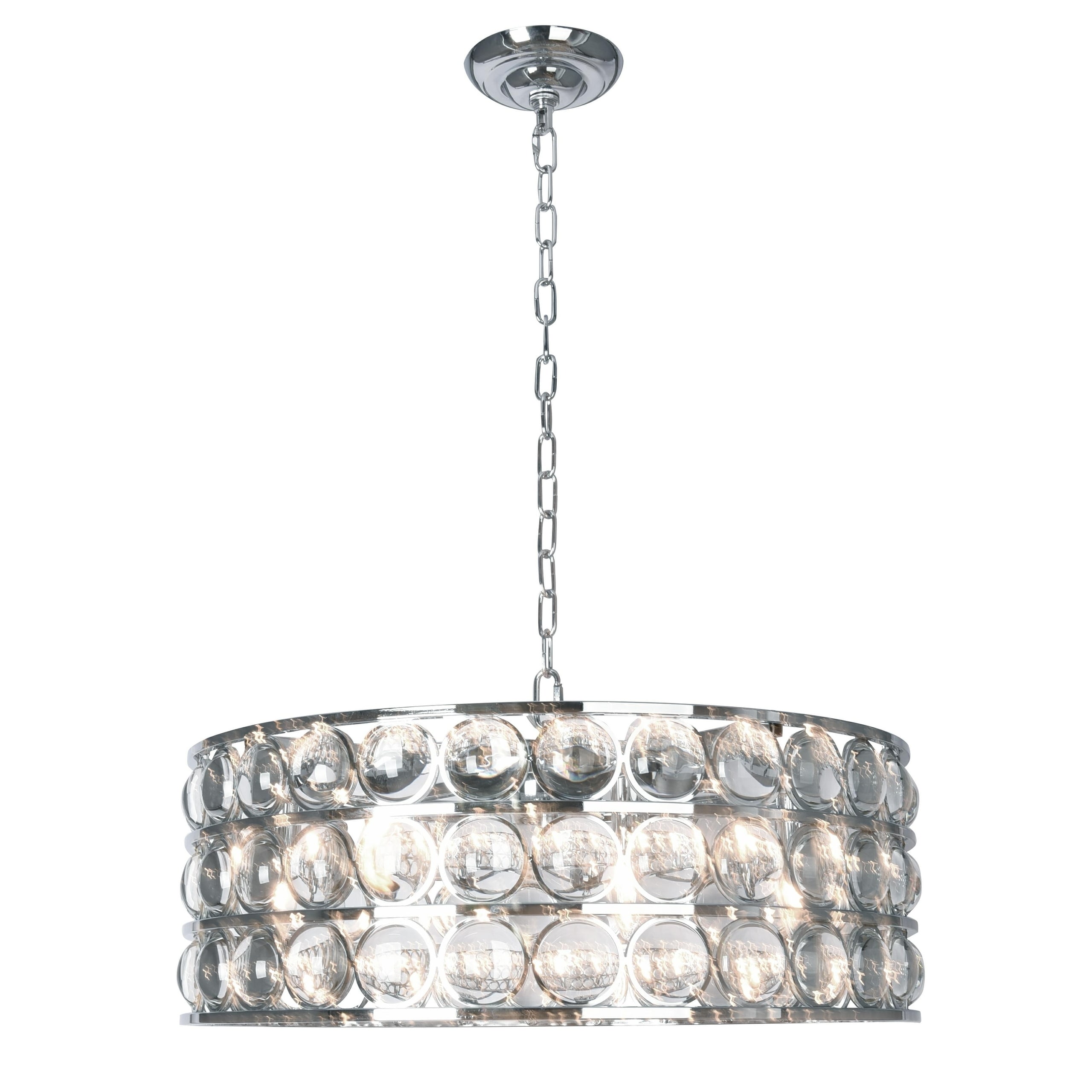 Chrome Iron Chandelier With Clear Glass Balls - Chandeliers For Bedrooms by Overstock.com
