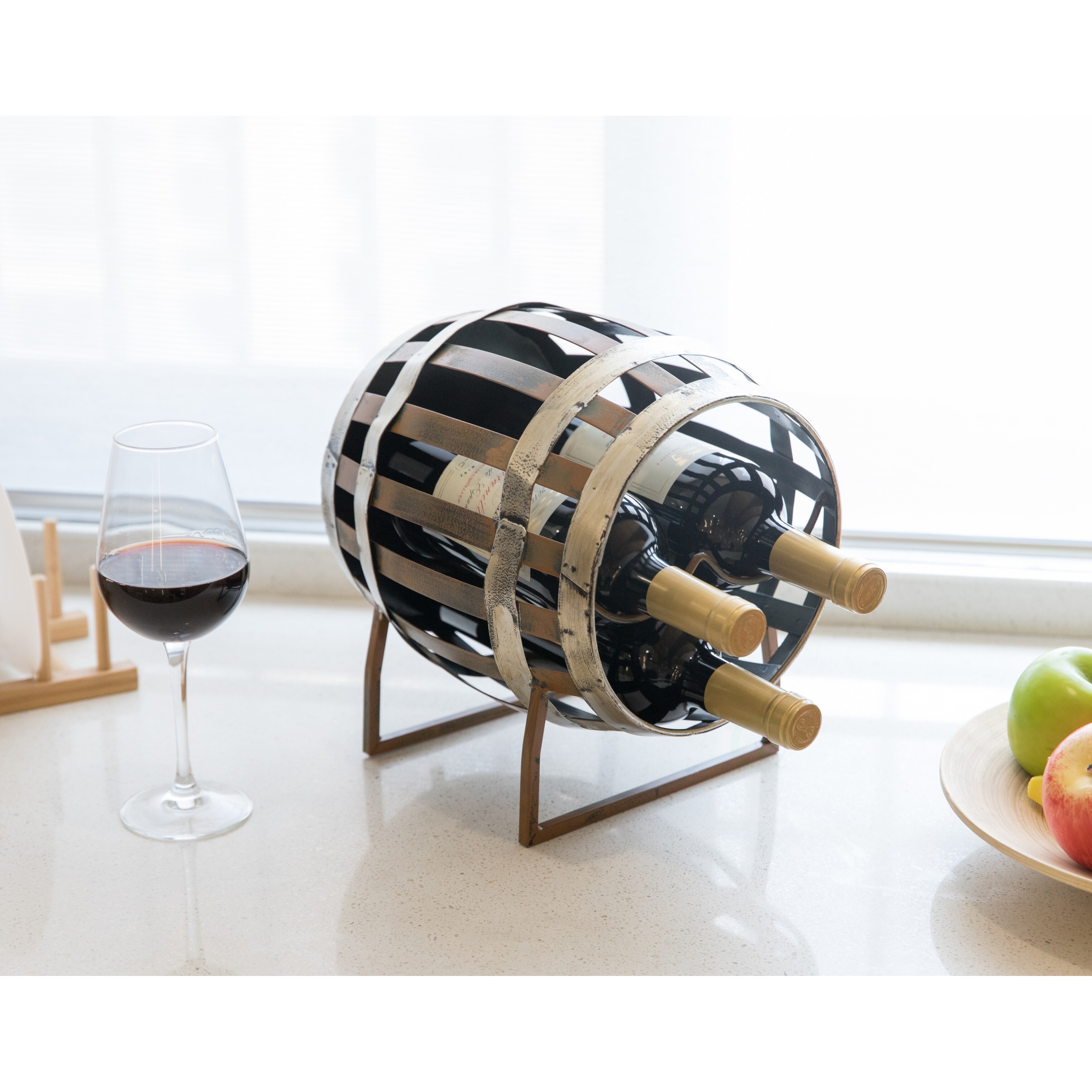 Shop Vintage Decorative Barrel Shaped Tabletop Countertop Wine
