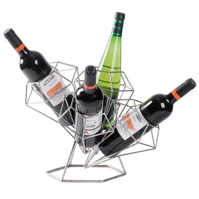 Vintage Decorative Diamond Shaped Tabletop Countertop Wine Holder