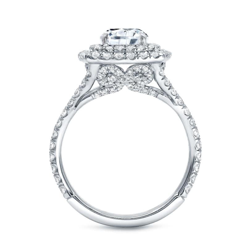 Auriya 18k Gold 2ctw Cushion-cut Halo Diamond Engagement Ring 14k Gold Certified (H-I, I1-I2)