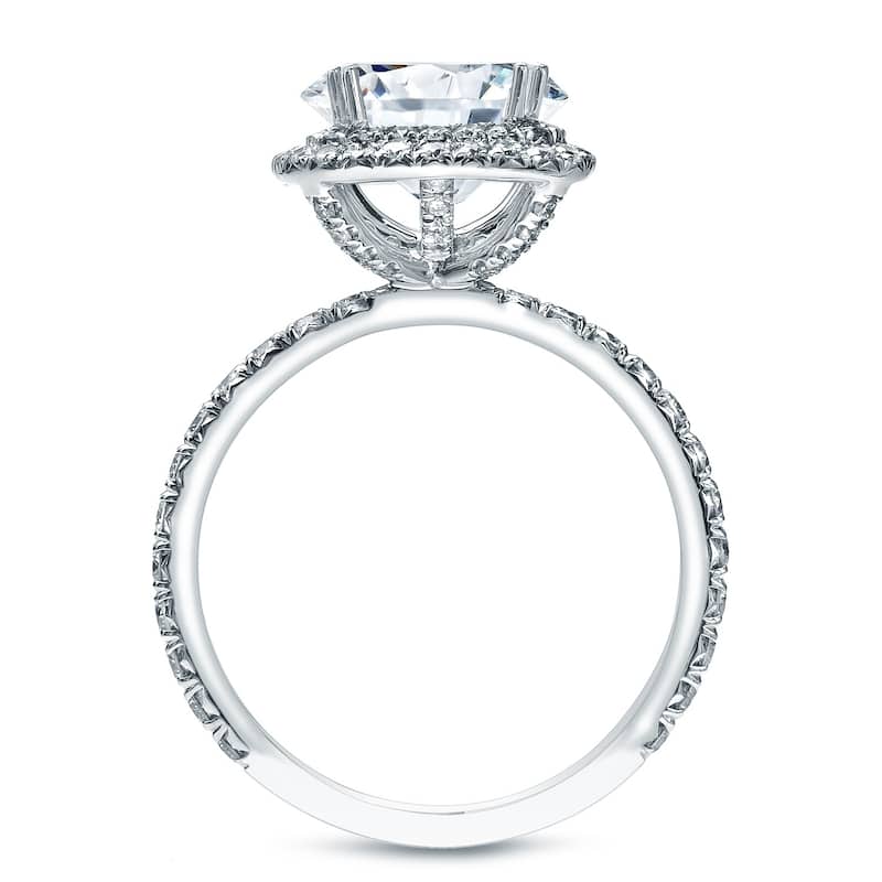 Auriya 14k Gold 1 3/4ctw Cushion-cut Halo Diamond Engagement Ring Certified (H-I, I1-I2)
