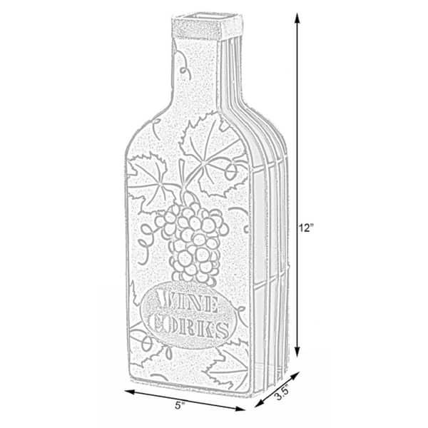 Shop Vintage Metal Bottle Shaped Wine Cork Holder Overstock