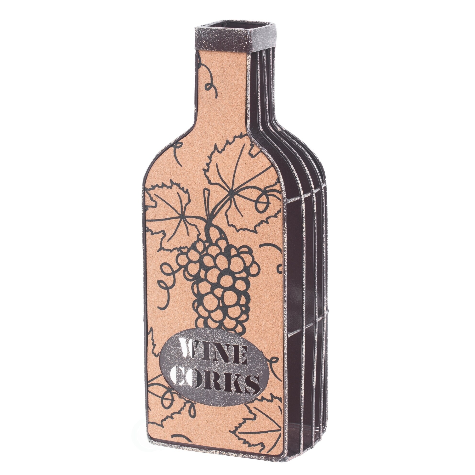 Shop Vintage Metal Bottle Shaped Wine Cork Holder Overstock
