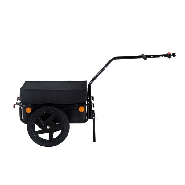 Aosom Double Wheel Internal Frame Enclosed Bicycle Cargo Trailer As Is Item Bed Bath Beyond 29351446