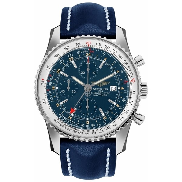 breitling navitimer world blue