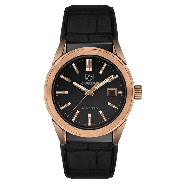 Tag Heuer Women's WBG1351.FC6418 'Carrera' Black Leather, Rubber Watch. Opens flyout.