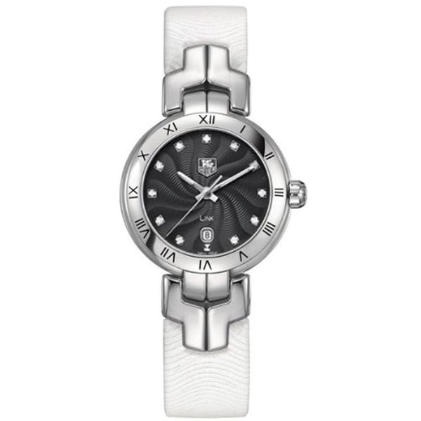 Tag Heuer Women's WAT1410.FC6316 'Link' White Leather Watch. Opens flyout.