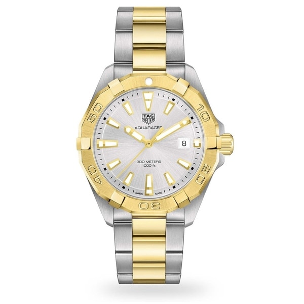 Tag Heuer Men's WBD1120.BB0930 'Aquaracer' Two-Tone Stainless Steel Watch. Opens flyout.